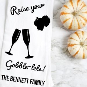 Raise your Gobble-lets! Christmas Dish Towel